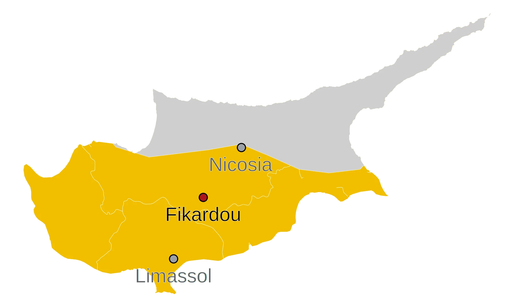 Kaart Fikardou Cyprus - waar ligt Fikardou
