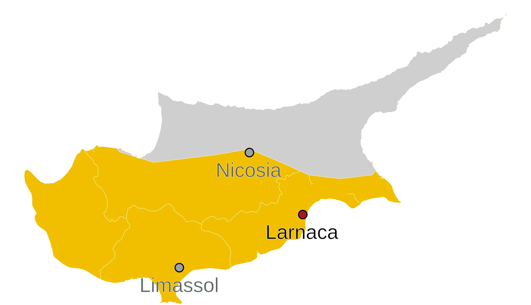 Locatie van Larnaca op Cyprus Kaart Larnaca Cyprus - waar ligt Larnaca