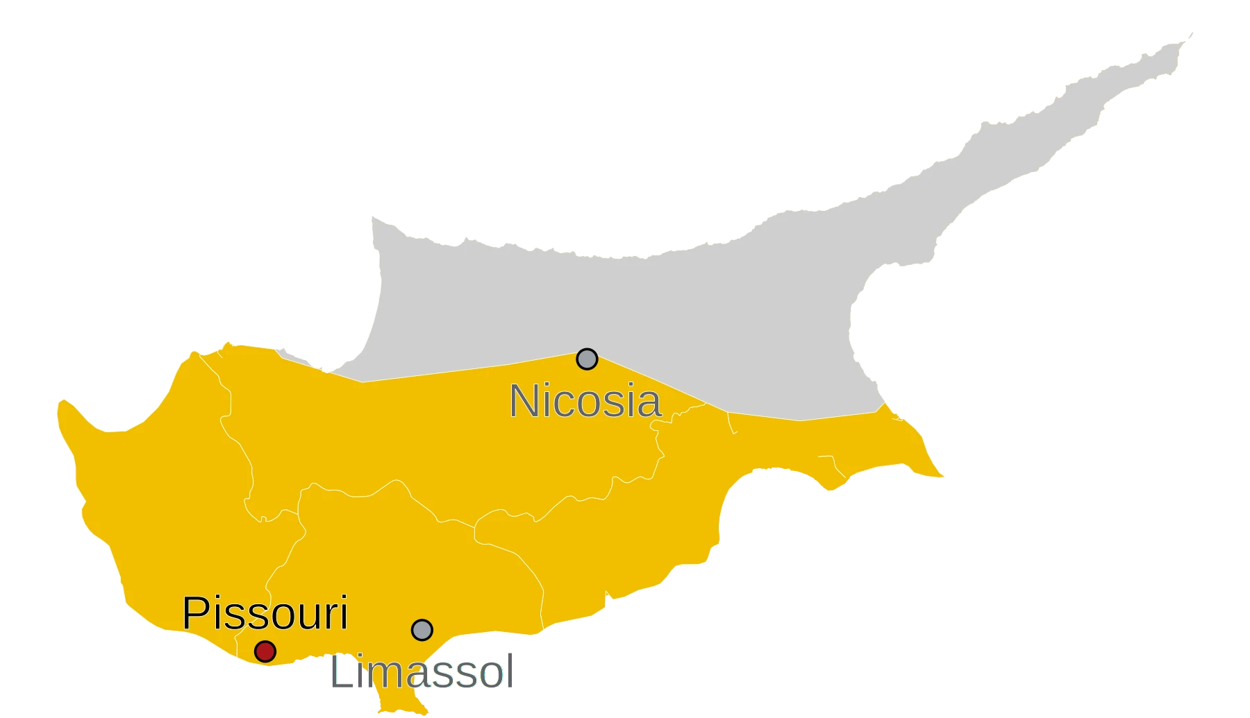 Kaart Pissouri Cyprus - waar ligt Pissouri