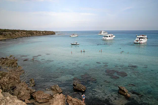 De Blauwe Lagune op het Akamas-schiereiland bij Polis De Blauwe Lagune op het Akamas-schiereiland bij Polis